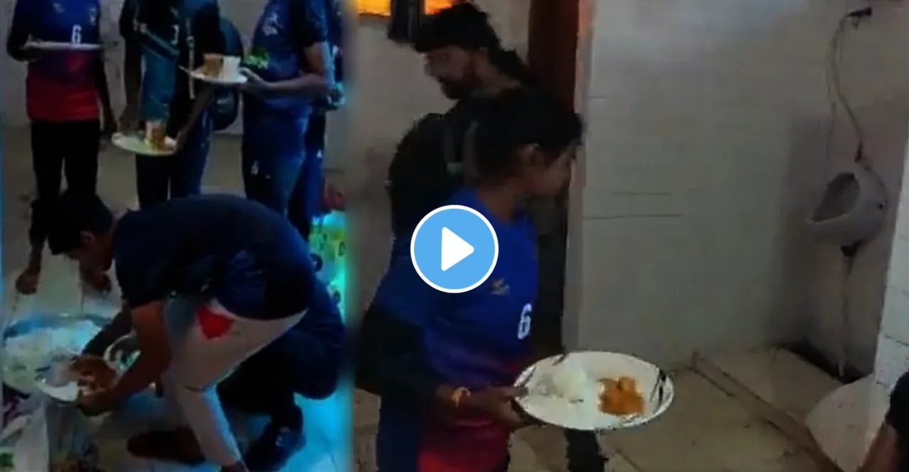 UP Kabaddi Players Served Food In Toilet Video Viral