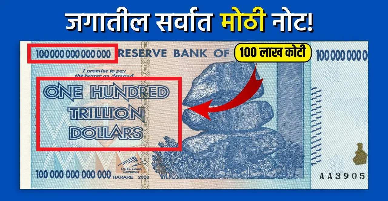 zimbabwe unveiled 100 trillion dollar bank note in 2008