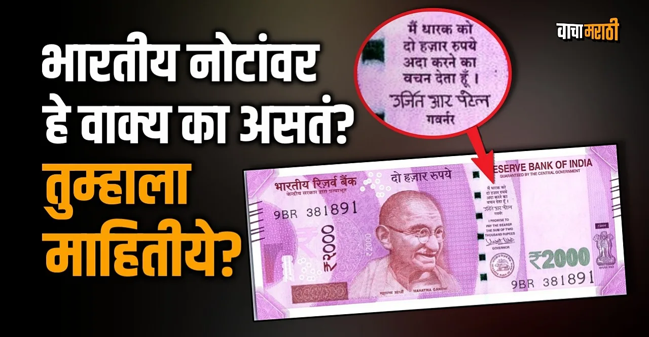 know why Indian Currency notes have I promise to pay the bearer printed on them