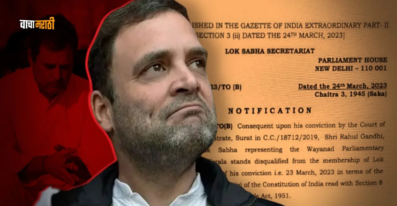 Rahul Gandhi disqualified as Lok Sabha member know full story