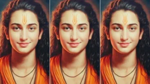 watch 21 year old Lord sri ram AI generated photo waith smile 