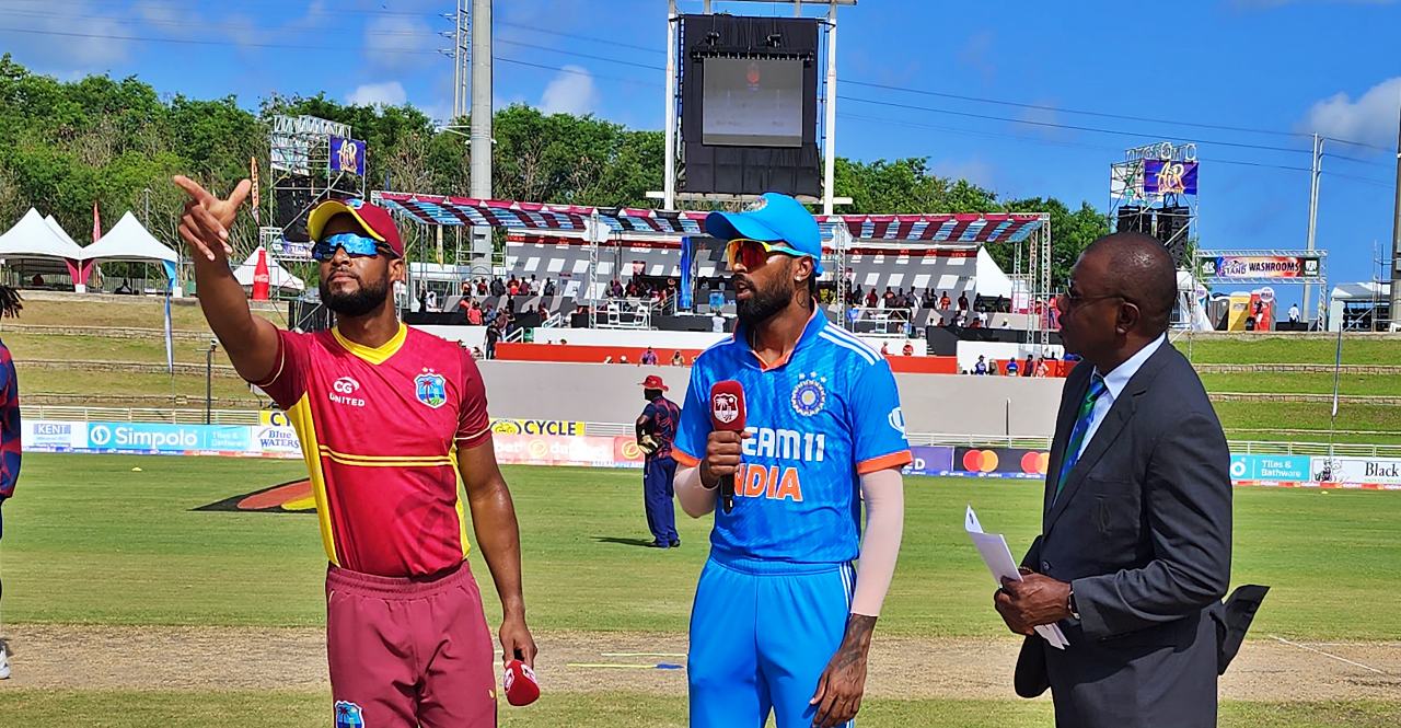 WI vs IND 3rd ODI West Indies opt to bowl first check playing 11