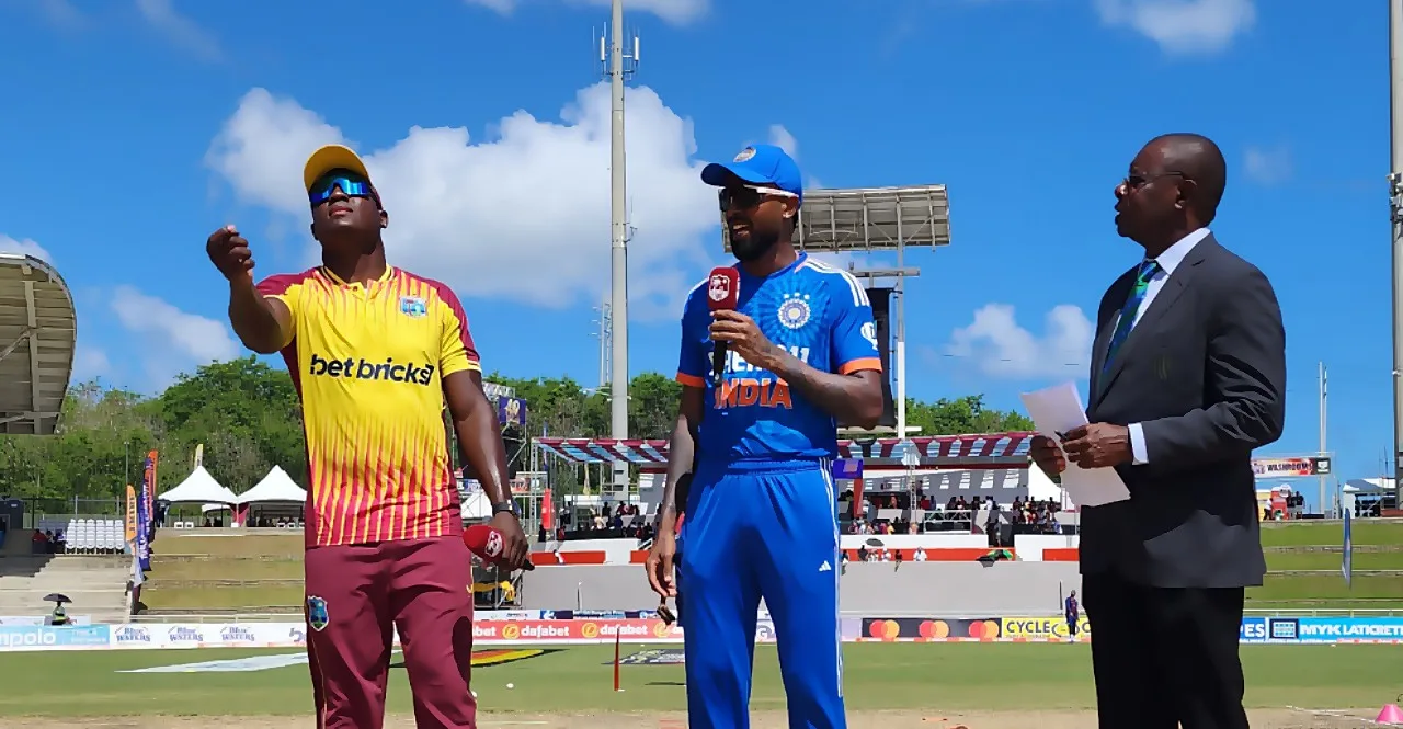 WI vs IND 2nd T20 toss update and playing 11 report