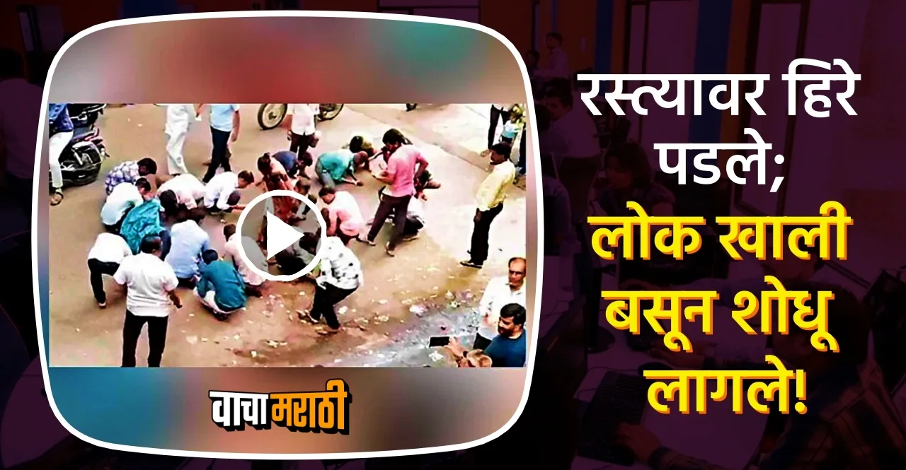 People search Surat street for diamonds watch viral video