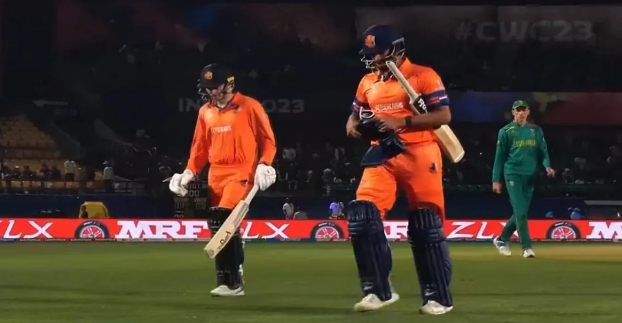 World Cup 2023 SA vs NED Netherlands innings Score in Marathi