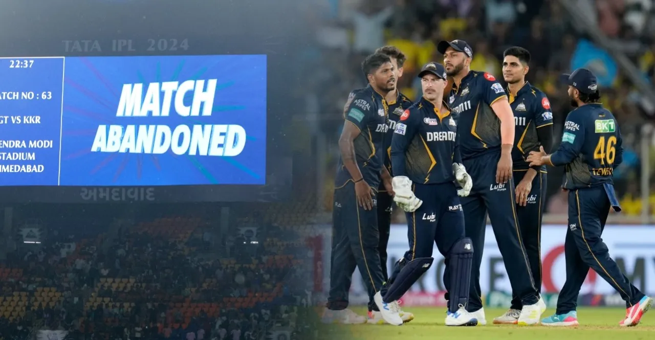 IPL 2024 GT vs KKR Match abandoned without toss