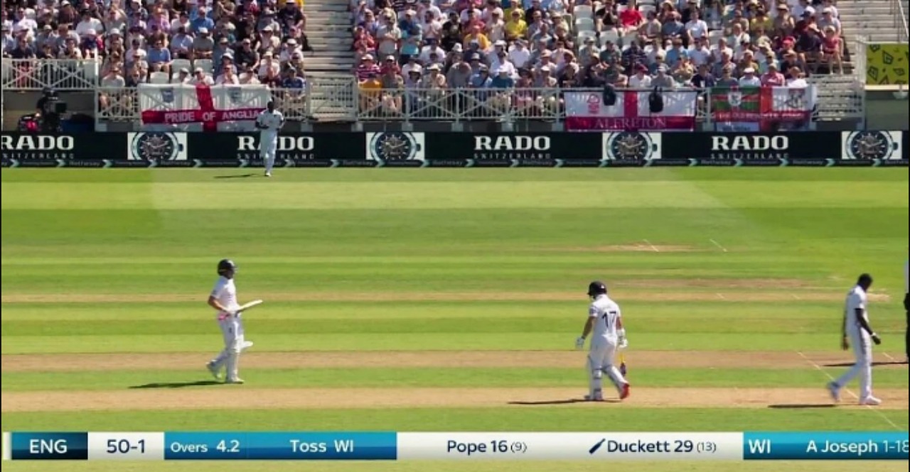 England sets world of Fastest Team Fifty record in Test Cricket ENG vs WI