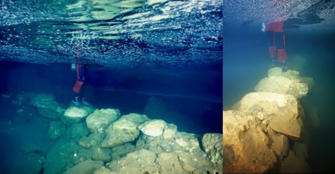 Spain A 5600-year-old bridge was found underwater inside a cave in Mallorca