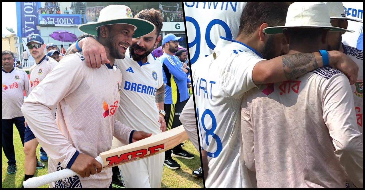 Virat Kohli Gifted Signed Bat to Shakib Al Hasan watch