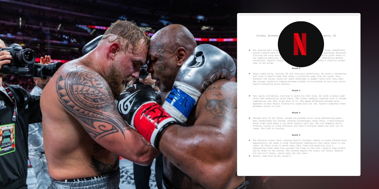 Was Mike Tyson vs Jake Paul Fight Fixed Leaked Script netflix downed check truth