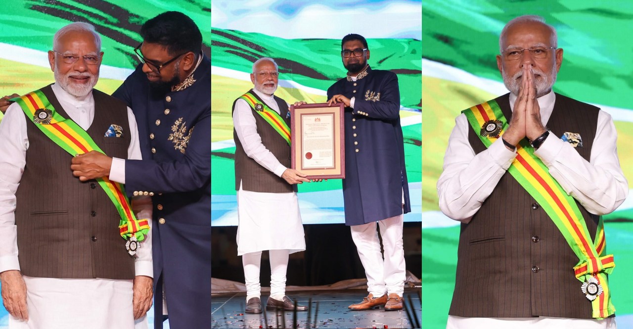 PM Modi receives Guyana's highest honour the Order of Excellence
