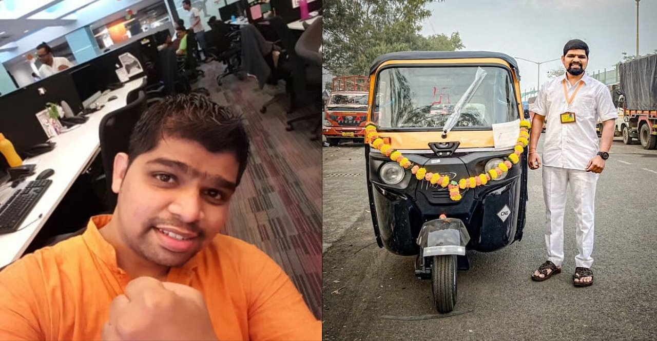 Kamlesh Kamtekar graphic designer with 14 years of experience turns auto driver