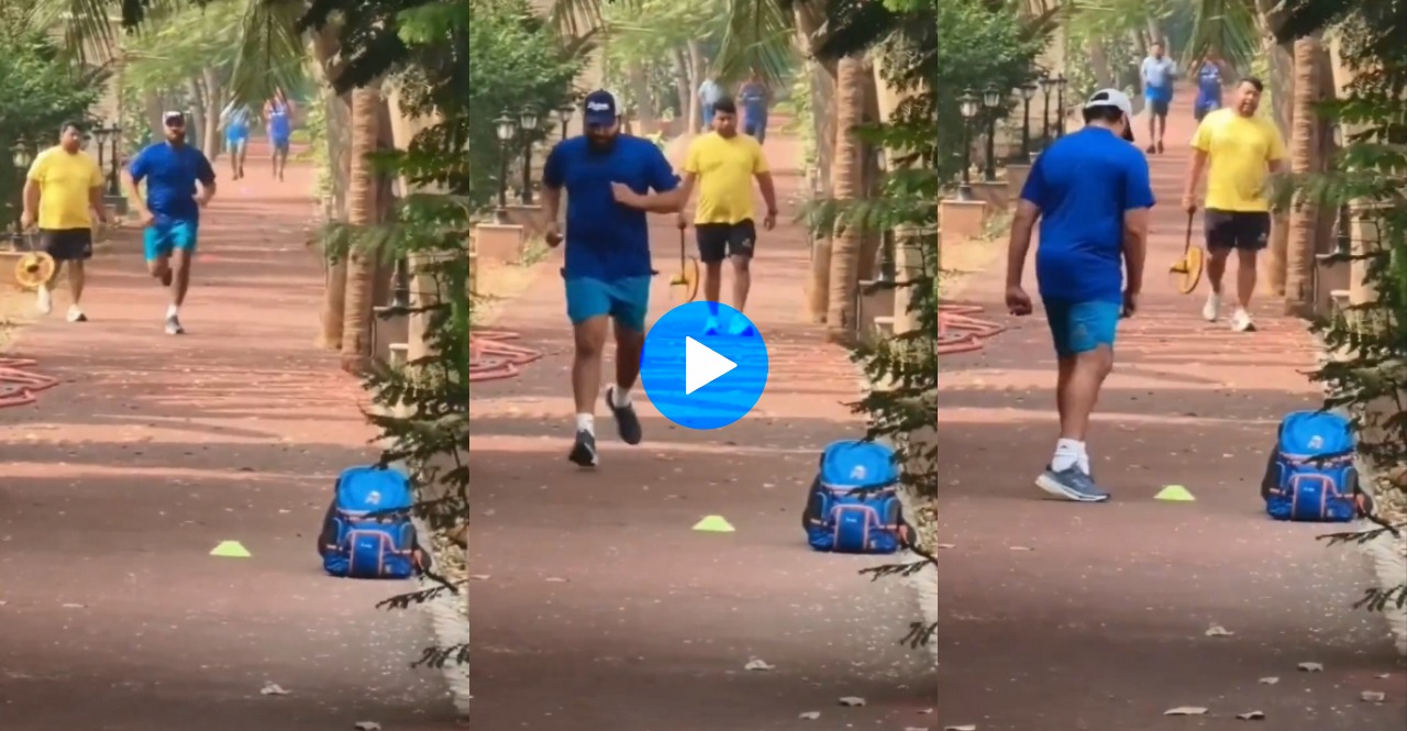 Captain Rohit Sharma running at BKC working hard for Champions Trophy 2025