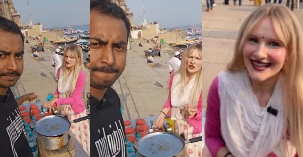 Viral Finland girl settled in India Selling datun during Mahakumbh 2025 watch