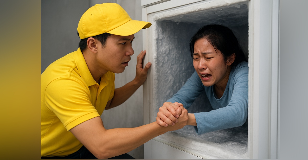 Delivery Boy Saves Woman